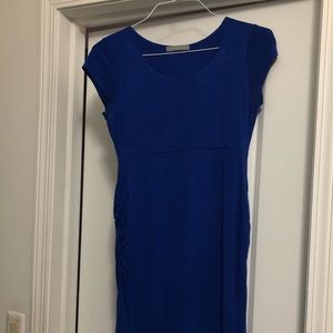 Knee length royal blue maternity dress size small
